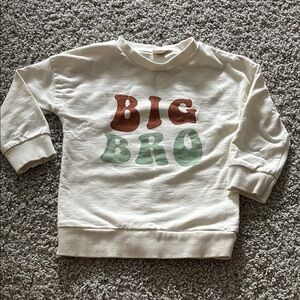 Boutique Kids Cream 'Big Bro' Sweatshirt